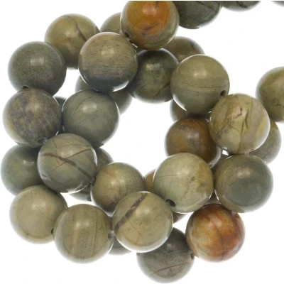 Afbeelding van Silver Leaf Jaspis Kralen (8 mm) 48 Stuks