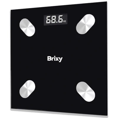 Afbeelding van Infinity Goods Digitale Personenweegschaal Met App Smart Scale Slimme Weegschaal Lichaamsanalyse Zwart