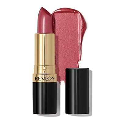 Image de REVLON Rouge à lèvres Super Lustrous Pearl, Formule crémeuse pour des douces et pulpeuses, Sensation d&#039;hydratation, 610 Gold Pearl Plum, 4,2g