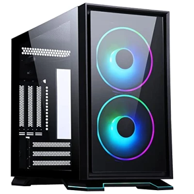 Afbeelding van Itek Case Galaxy 2Q ITX Mini Tower 2 x 12 cm ARGB ventilator, USB3, frontpaneel, zijglas