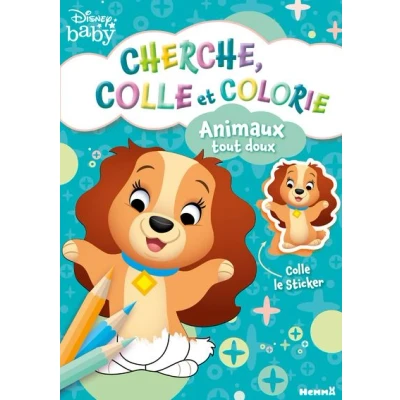 Image de Disney Baby Cherche, colle et colorie Animaux tout doux