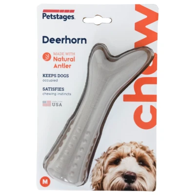 Afbeelding van Petstages Deerhorn Grijs Hondenspeelgoed Medium