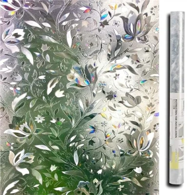 Afbeelding van LEMON CLOUD 3D Niet Klevende Glasfolie Decoratieve Privacy Statische Vastklampen Raamstickers 44,5 cm X 200