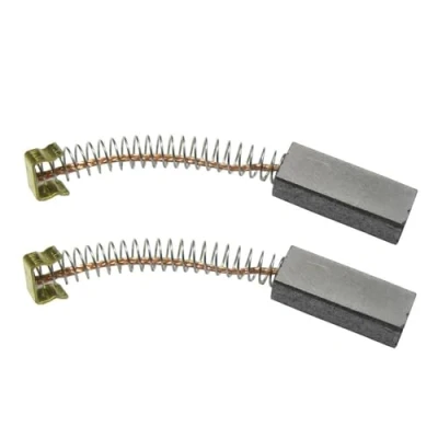 Afbeelding van 2 stuks motorkoolborstels 23 mm x 9 6 koolborstels met koperdraad en U aansluitbeugel vervangt Kirby 107189 G1 G10 Sentria