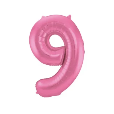 Afbeelding van Ballon folie 9 Mat Roze 86cm