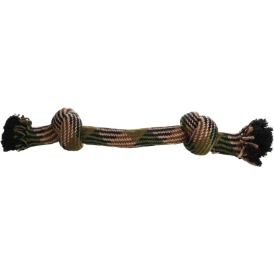 Afbeelding van Flamingo Joe Met 2 Knopen Speelgoed Honden Hs Katoen Knoopbeen Camouflage 53cm 1st 138208
