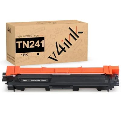 Afbeelding van v4ink 1 x zwarte tonercartridge, compatibel met Brother TN241, TN245 voor gebruik HL 3140CW 3170CDW 3150CDW MFC9340CDW 9330CDW 9140CDN 9130CW DCP9020CDW 9015CDW