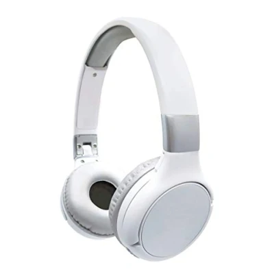 Afbeelding van 2 In 1 BluetoothÃ‚Â® en bekabelde comfortvouwbare hoofdtelefoon wit/zilver
