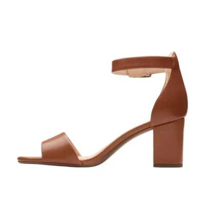 Afbeelding van Clarks Deva Mae damespumps, Tan Leather