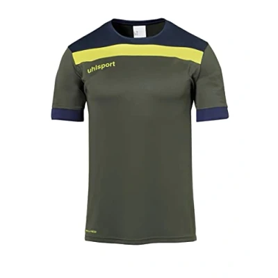 Afbeelding van Uhlsport Offense 23 Shirt Korte Mouw Kinderen Olijf / Marine Fluogeel Maat: 140