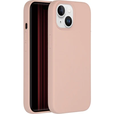 Afbeelding van Accezz Hoesje Geschikt voor iPhone 15 Siliconen Liquid Silicone Backcover Roze