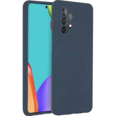Afbeelding van Accezz Hoesje Geschikt voor Samsung Galaxy A52 (4G) / A52s (5G) Siliconen Liquid Silicone Backcover Donkerblauw
