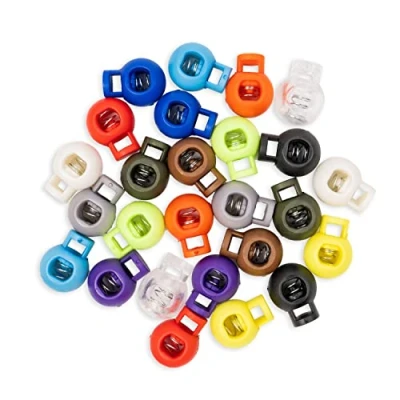 Afbeelding van koordstop, 1 gat, 22 x 17 mm, gat 6,5 4,8 13 kleur, ideaal voor koorden met een diameter van 5 26 stuks, kunststof snelsluitveters, koordschuiver