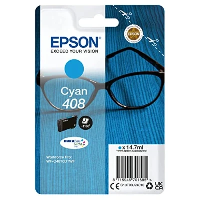 Image de Epson 408 14.7 ml haute capacité cyan original blister cartouche d&#039;encre pour WorkForce Pro WF C4810DTWF