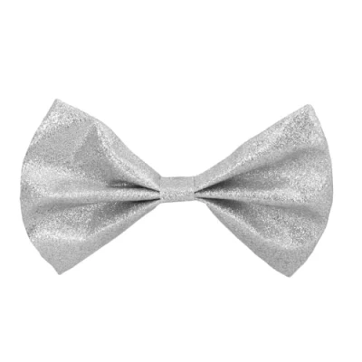 Afbeelding van Boland Vlinderstrik Glitter Zilver Volwassenen Mannen and Glamour