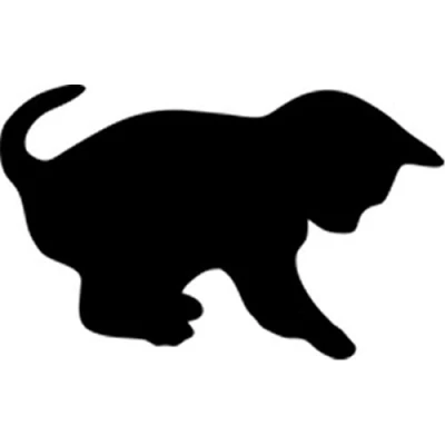 Afbeelding van SECURIT Cat Wall Chalk Board Silhouette Zwart