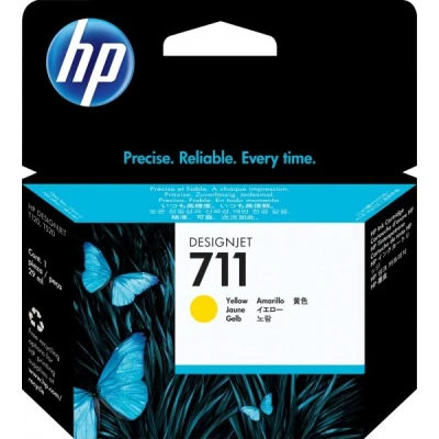Afbeelding van HP 711 (CZ132A) Inktcartridge Geel