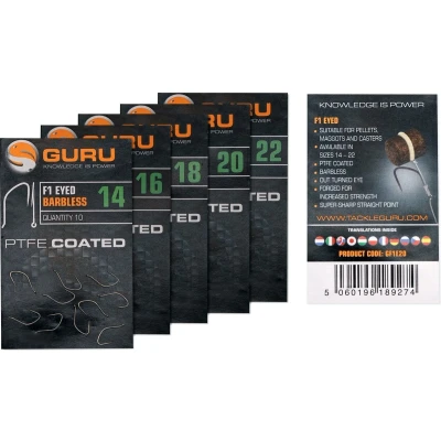 Afbeelding van Guru F1 Eyed Barbless (10pcs) Maat : 16