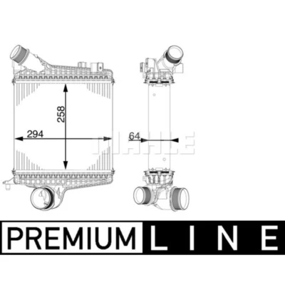 Afbeelding van Intercooler, inlaatluchtkoeler MAHLE CI 221 000P