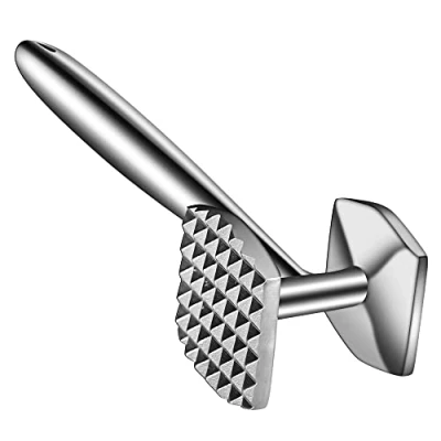 Afbeelding van Aliglow Meat Tenderizer 304 Roestvrij Staal Hammer/Mallet Tool/Pounder voor het persen en Pounding Steak, Beef and Poultry. Solid Metal Construction