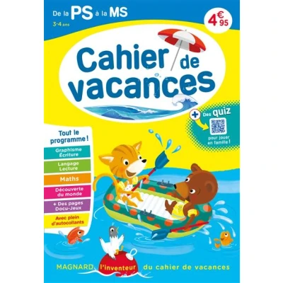 Image de Cahier de vacances 2025, la PS vers MS 3 4 ans