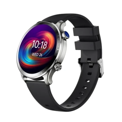 Afbeelding van RIVERSONG Smartwatch voor dames en heren, motief 9 Pro, Amoled 1,43 inch, 466 x pixels, Bluetooth, muziekbediening, stappenteller, IP68, 100 sportmodi, grijs