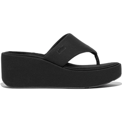 Afbeelding van Fitflop Platfforms Wedge Toe post sandalen voor dames, zwart., 42 EU