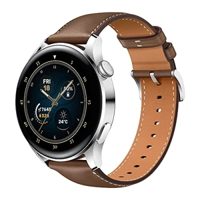 Image de Montre connectée Huawei Watch 3 Classic bracelet en cuir Marron