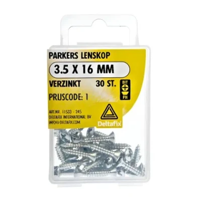 Afbeelding van Plaatschroef verz 3,5x16 30st Deltafix