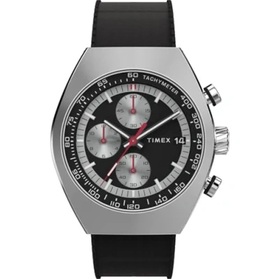 Afbeelding van Timex Legacy Tonneau TW2W64500 Horloge Rubber Zwart Ø 42 mm