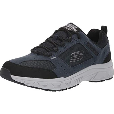 Afbeelding van Skechers OAK Canyon Sneakers laag, Heren, Maat: 48.5, Navy/black Leer en textiel