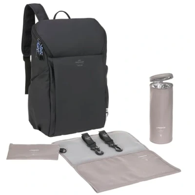 Afbeelding van Lässig Luiertas Green Label Slender Up Backpack Rugzak black