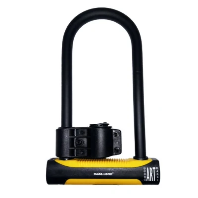 Afbeelding van Maxx Locks Raglan Beugelslot / Fietsslot Motorslot Scooterslot ART 4 Geel 32 cm