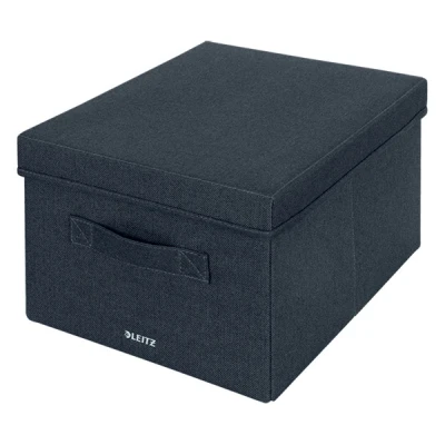 Image de Boîte en tissu gris foncé lot de 2 Leitz