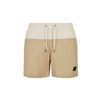 Afbeelding van Urban Classics Block Zwemshorts, Heren, Maat: XXL, Unionbeige/softseagrass
