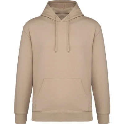Afbeelding van Native Spirit Ecologische uniseks sweater met capuchon en afhangende mouwen in geborsteld fleece NS436 Wet Sand