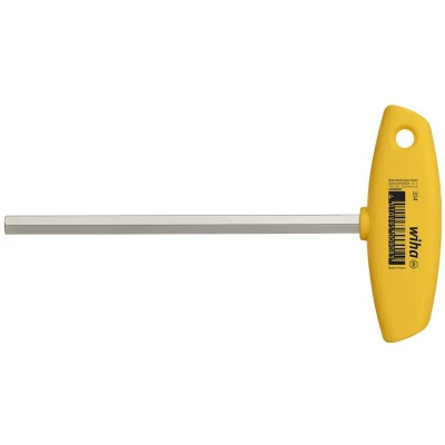 Afbeelding van Wiha Stiftsleutel met dwarsgreep zeskant, inchuitvoering hoogglans vernikkeld (02802) 3/32 x 150 mm