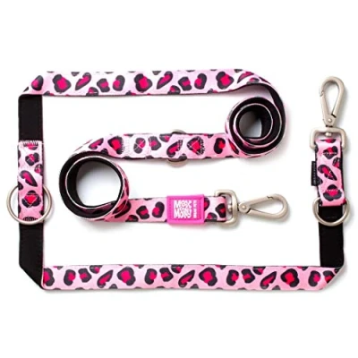 Afbeelding van Max &amp; Molly Multi Function Hondenriem Leopard Pink L