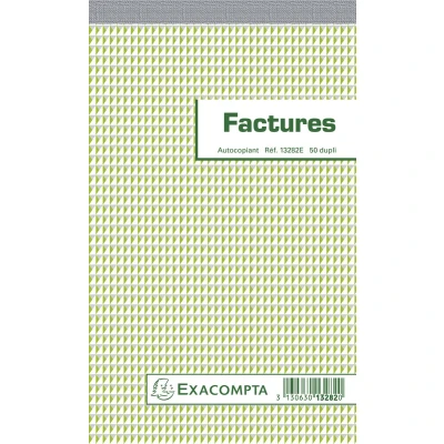 Afbeelding van Exacompta 13282E 10x FACTURES 22/13,5 Col