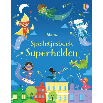 Afbeelding van Uitgeverij usborne spelletjesboek superhelden