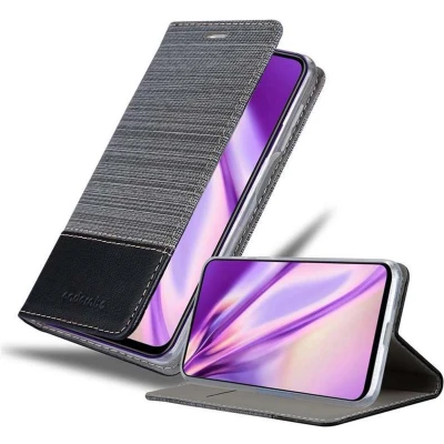 Afbeelding van Cadorabo Hoesje geschikt voor Honor 9X PRO in GRIJS ZWART Beschermhoes met magnetische sluiting, standfunctie en kaartvakje Book Case Cover Etui