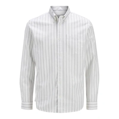 Image de Jprbrook Oxford T shirt L/S Noos, Blanc éclatant., S