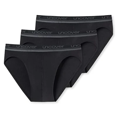 Afbeelding van Schiesser Uncover Midi slip 3 Pack 000 Black maat 3XL (3XL) Heren Volwassenen Katoen/elastaan 173903