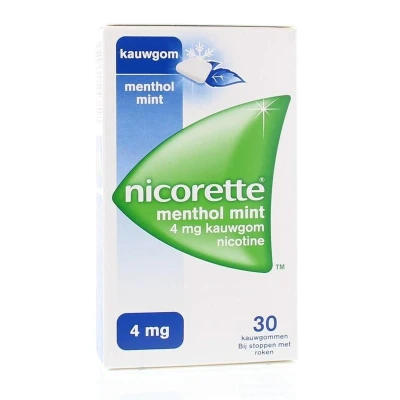 Afbeelding van Nicorette Suikervrij Menthol Mint Kauwgom 4mg