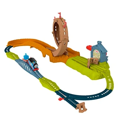 Afbeelding van Thomas &amp; Friends, De Super Loop Lancia en Sflèche trein, bijna 5 meter lange baan met gemotoriseerde speelgoed voor kinderen vanaf 3 jaar, HMB93