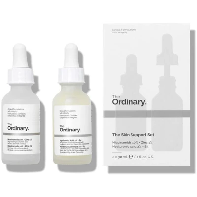 Afbeelding van The Ordinary Skin Support Set Niacinamide 10% + Zinc 1% 30ml Hyaluronic Acid (HA) 2% B5 30 ml