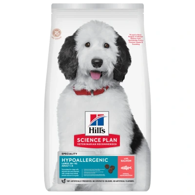 Afbeelding van 14kg Adult Hypoallergenic Large Breed Zalm Hill&#039;s Science Plan Hondenvoer