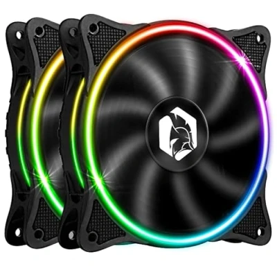 Afbeelding van EMPIRE GAMING Ventilator voor pc behuizing gamers 2 x 120 mm Hoge luchtstroom RGB adresseerbare LED PWM 3 pins 5 V Dual Loop Stille Koeling 12 cm
