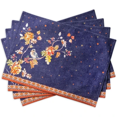 Afbeelding van Maison d&#039;Hermine set van 4 placemats voor eettafel keuken 100% katoen 33 x 48 cm Pasen