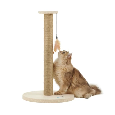 Afbeelding van krabpaal voor katten Kattenpaal 62.5 cm hoogte beige